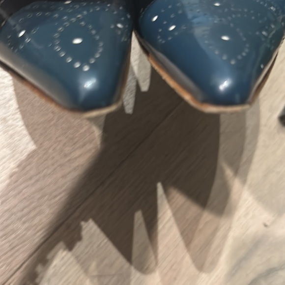 Manolo Blahnik flats patent blue size 40 - Picture 3 of 6